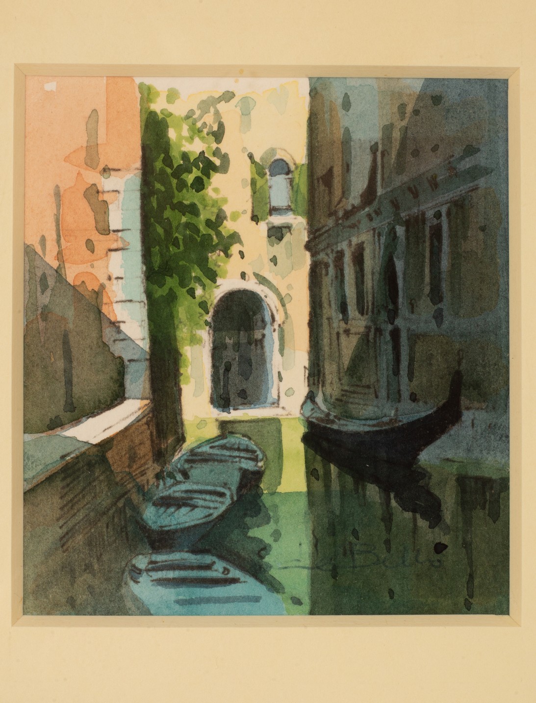 Saverio De Bello (born 1951)/Venetian Canal Scenes/a pair/signed lower right/watercolour on card, 9. - Image 2 of 3