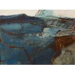 Mooie Scott (Contemporary)/Blue Hart Pool/signed and labelled verso/oil and graphite on paper