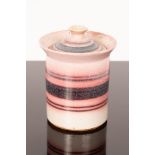 Geoffrey Eastop (British 1921-2014), a thrown stoneware lidded storage jar with flared rim,