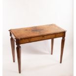 A 20th Century burr walnut veneered and boxwood inlaid dressing table,
