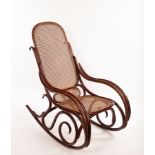 Michael Thonet, a bentwood rocking chair, circa 1960,