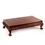 A Chinese mahogany coffee table, 20th Century,