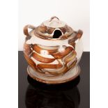 Alan Caiger-Smith (1930-2020), for Aldermaston Pottery, a tin-glazed twin-handled soup tureen,