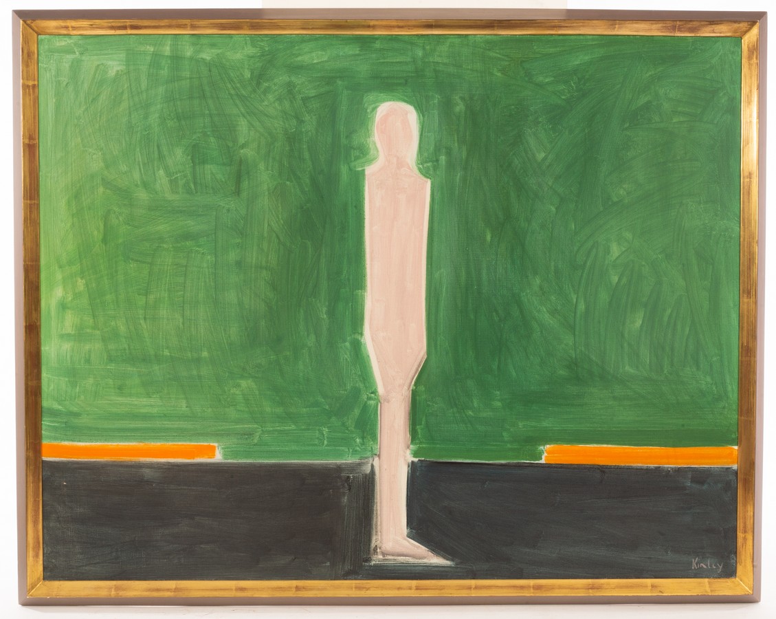 Peter Kinley (1926-1988)/Figure in Green Interior/oil on canvas, - Image 2 of 5