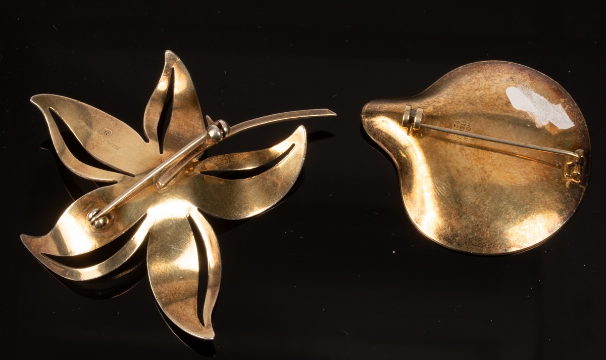 A Norwegian floral spay brooch by Hroar Prydz, modelled as a lily, - Image 2 of 2