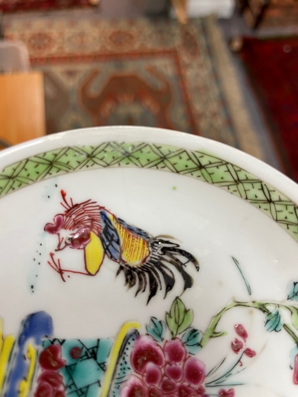 A Chinese famille rose teacup and saucer set, Yongzheng, - Image 7 of 8