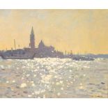 Ken Howard (1932-2022)/Venice, Evening Light/signed/oil on canvas, 25.5cm x 30.