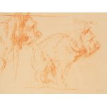 Sir Frank Brangwyn RA (1867-1956)/Roger/monogrammed/red chalk on paper, 18cm x 23.