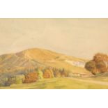 Charles March Gere (1869-1957)/Painswick Beacon/watercolour, 11.5cm x 17.
