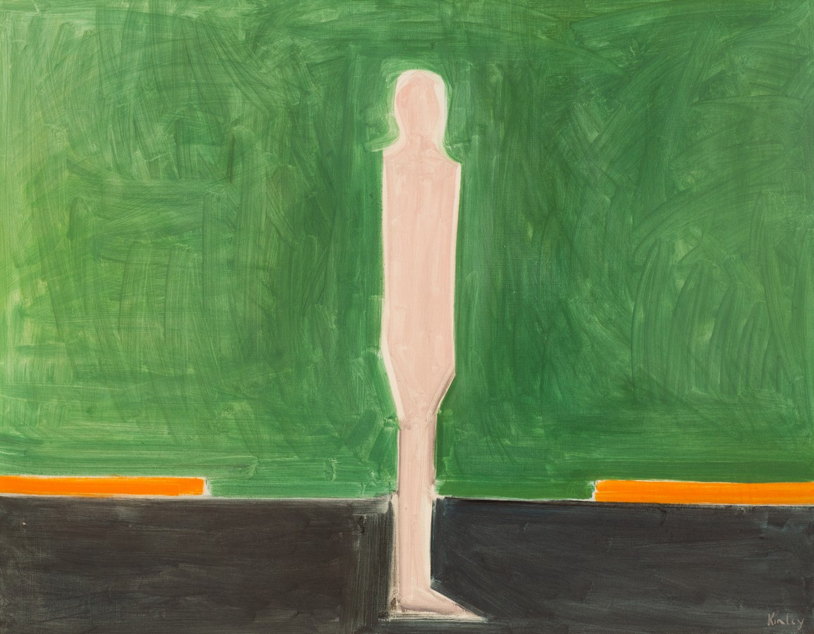 Peter Kinley (1926-1988)/Figure in Green Interior/oil on canvas,