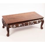 A Chinese Kang table, 19th/20th Century, possibly Huanghuali Kang,