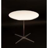 Arne Jacobsen, Piet Hein & Bruno Mathsson for Fritz Hansen Design, a pedestal table, designed 1968,