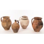 Four decorative Mediterranean pottery vessels,