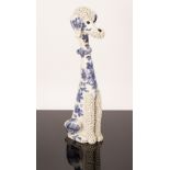 An Italian ceramic spaghetti poodle, of elongated proportions,