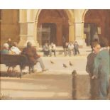 Jason Walker (born 1969)/Cathedral Steps. Truro/signed and inscribed verso/oil on board, 24.