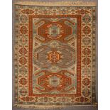A Turkish rug of Kazak design, late 20th Century,