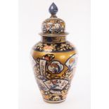 A large Japanese Imari jar and cover, circa 1900,
