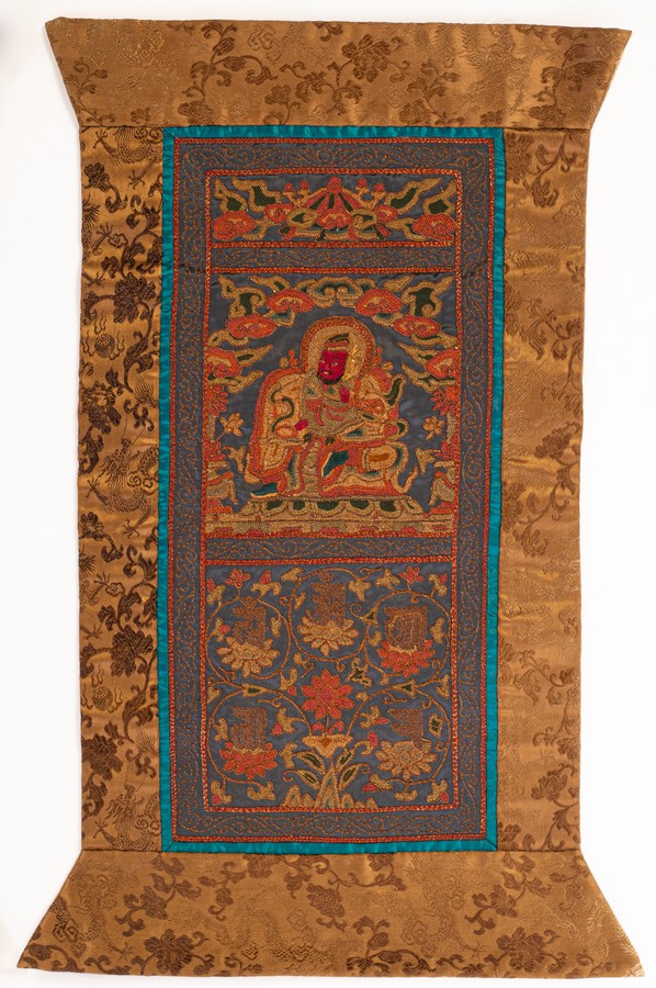 Four Tibetan Buddhisam Tangka, 19th/20th Century, the larger two 70cm x 52cm, the smaller two 52. - Image 7 of 8