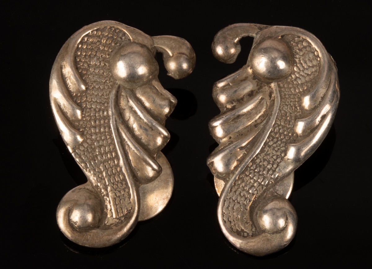 Georg Jensen, a flowerhead brooch, stamped 'Georg Jensen, Sterling Denmark, 71', - Image 3 of 4