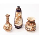 A Japanese Satsuma pottery vases, 19th Century,