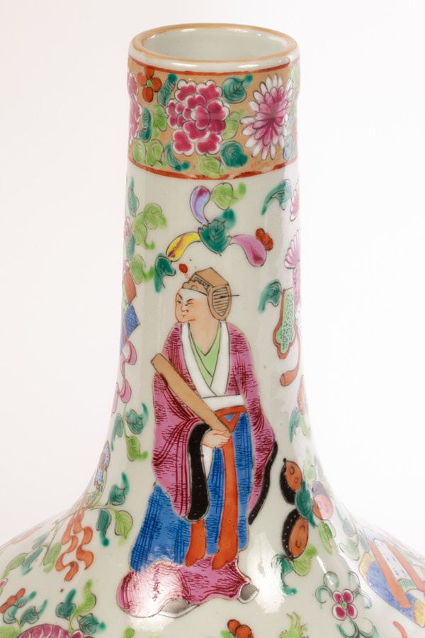 A Chinese export famille rose vase, Tianqiuping, - Image 3 of 5