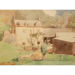 Veronica Burleigh (1909-1999)/Study of a Farmhouse/watercolour, 48cm x 35.