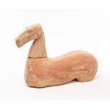 A Chinese Tang terracotta horse, Tang Dynasty,