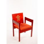 A Prince of Wales Investiture chair from 1969, designed by Anthony Charles Robert Armstrong-Jones,