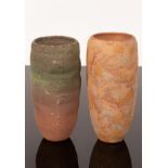 Geoffrey Eastop (British 1921-2014), two stoneware vases of organic form,