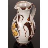Alan Caiger-Smith (1930-2020, for Aldermaston Pottery, an earthenware ewer or jug, brown,