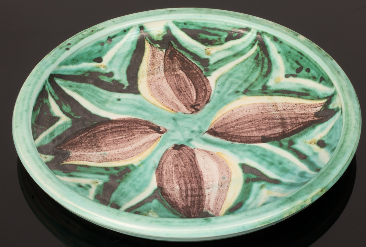 Barbara Lock, a studio pottery oval stoneware bowl of organic form, - Image 4 of 6