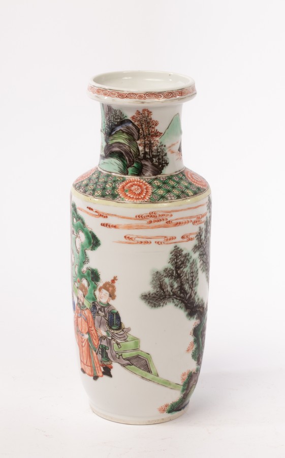 A Chinese famille vert porcelain vase, Qing Dynasty, - Image 3 of 8