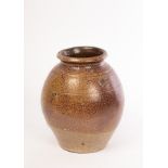 A London saltglaze stoneware storage jar, Fulham or Lambeth, era of John Dwight, late 17th Century,