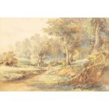 Harry Davis (1885-1970)/A woodland walk/signed and dated 1903/an early watercolour, 13.5cm x 19.