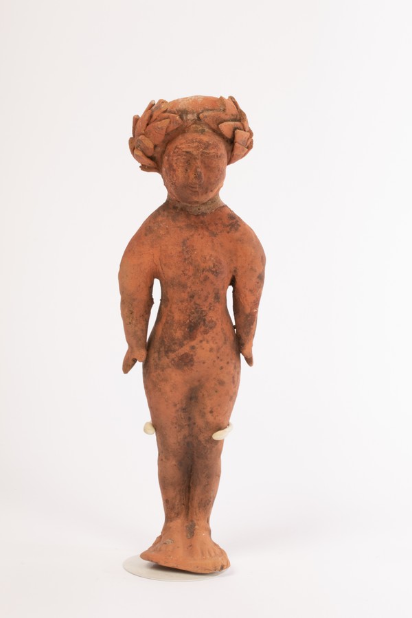 A Roman terracotta figure of a lady, 2nd-3rd Century AD, full length, - Image 2 of 5