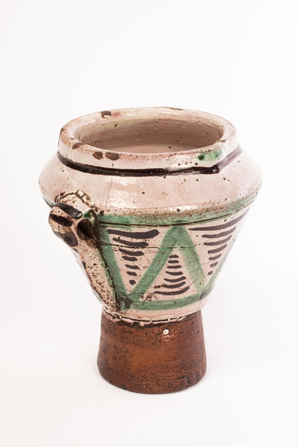 An early Spanish pottery Mortar, from Teruel in Aragon, 17th Century, - Image 2 of 4