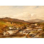 David Bates (1840-1921)/Welsh Landscape with Stream/signed David Bates and dated 1897/oil on canvas,
