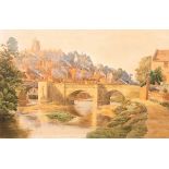 Harry Davis (1885-1970)/View of Bridgnorth/view of the town overlooking the bridge/signed H