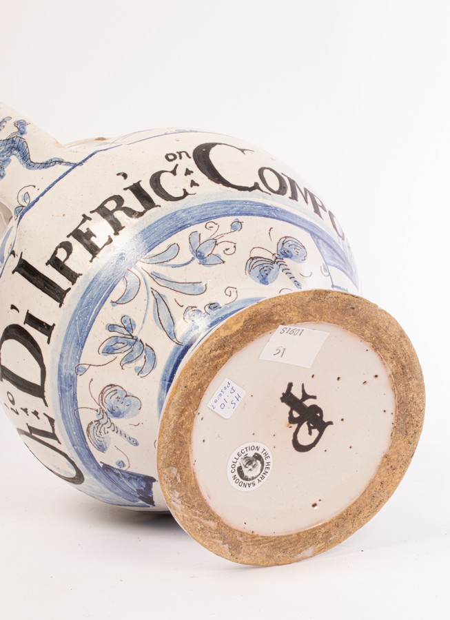 A North Italian Maiolica syrup jar, circa 1700, - Image 7 of 8