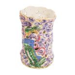 A rare Chinese porcelain joss stick holder, Jiaqing, early 19th Century,