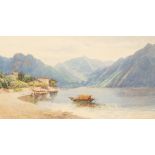 Baroness Helga von Cramm (German/Swiss, 1840-1919)/Lezzano, Lago du Como/signed/watercolour, 27.
