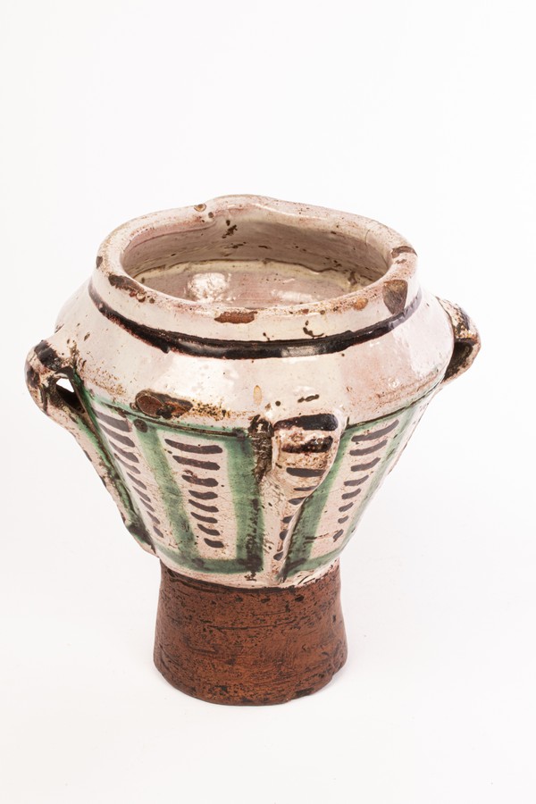 An early Spanish pottery Mortar, from Teruel in Aragon, 17th Century, - Image 3 of 4