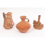 Three Peruvian Pre-Columbian pottery vessels, Chimu or Inca, circa 1000-1400 AD,