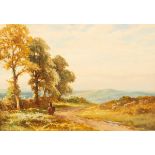 J Bates Noel (1870-1927)/September Morning Malvern Wells/signed/oil on canvas, 25cm x 34.