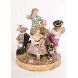 A 19th Century Meissen group of five children making music, impressed B24,