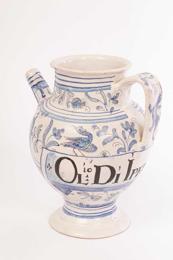 A North Italian Maiolica syrup jar, circa 1700, - Image 2 of 8