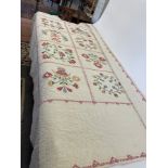 Two American quilted bed covers for single beds,