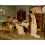 20th Century/Regency Ladies in Period Interiors/two prints, the largest 25.