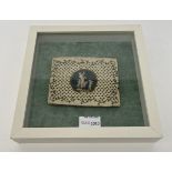 A late 18th Century cream and needlework purse,