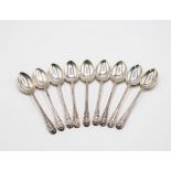 Nine silver spoons, Sheffield 1907,